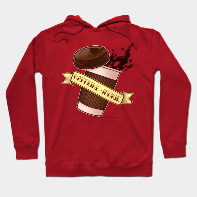 Caffeine Junkie Coffee Addict Hoodie by kgullholmen